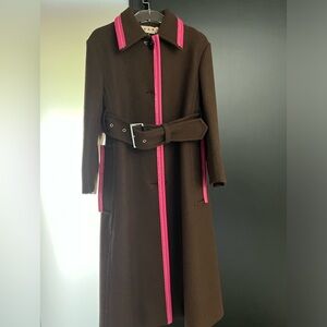 Marni Brown and Pink Wool coat